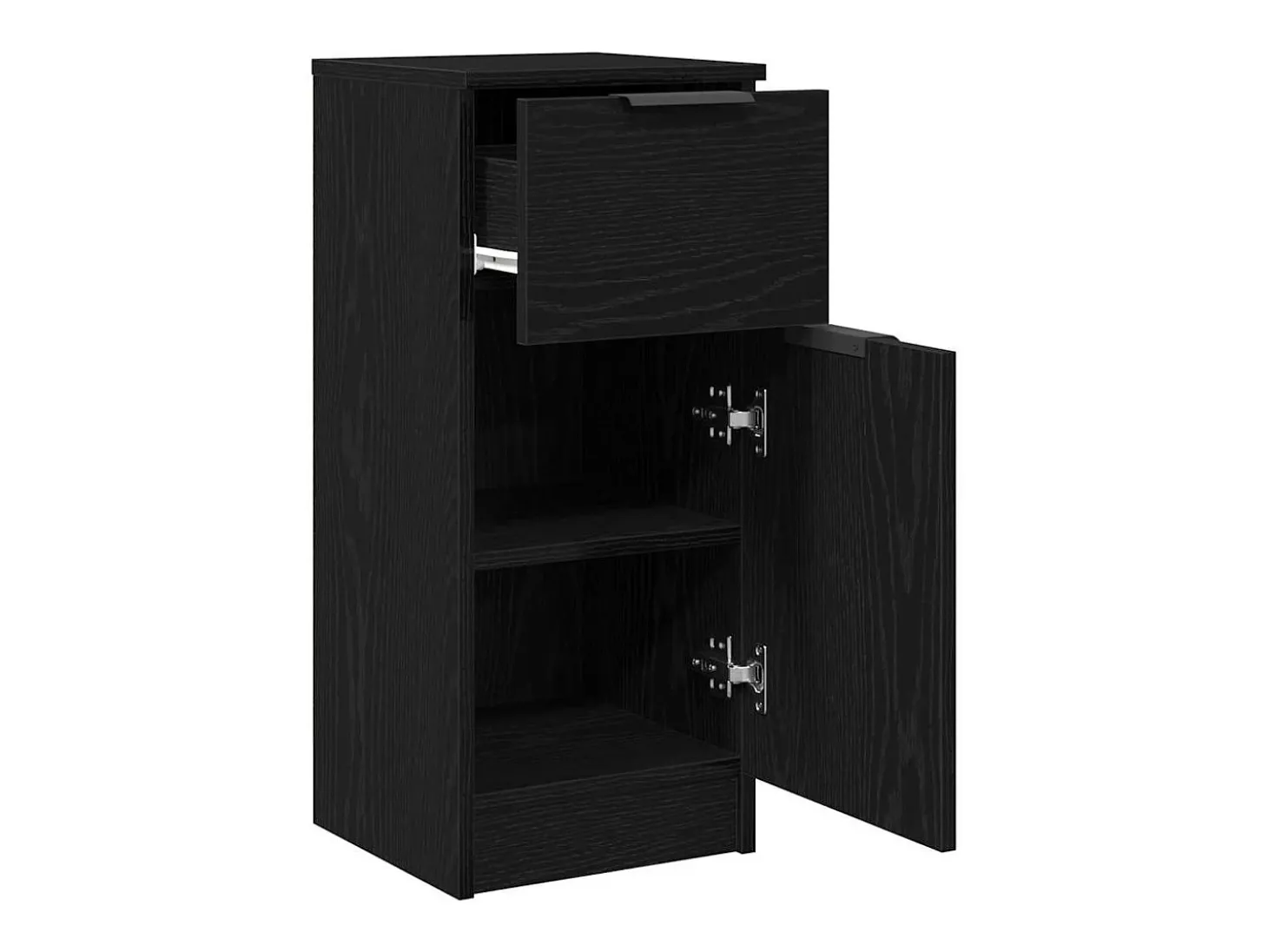 Aparador de roble negro 30x30x70 cm MDF