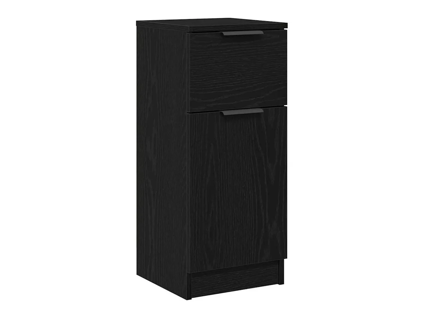 Aparador de roble negro 30x30x70 cm MDF