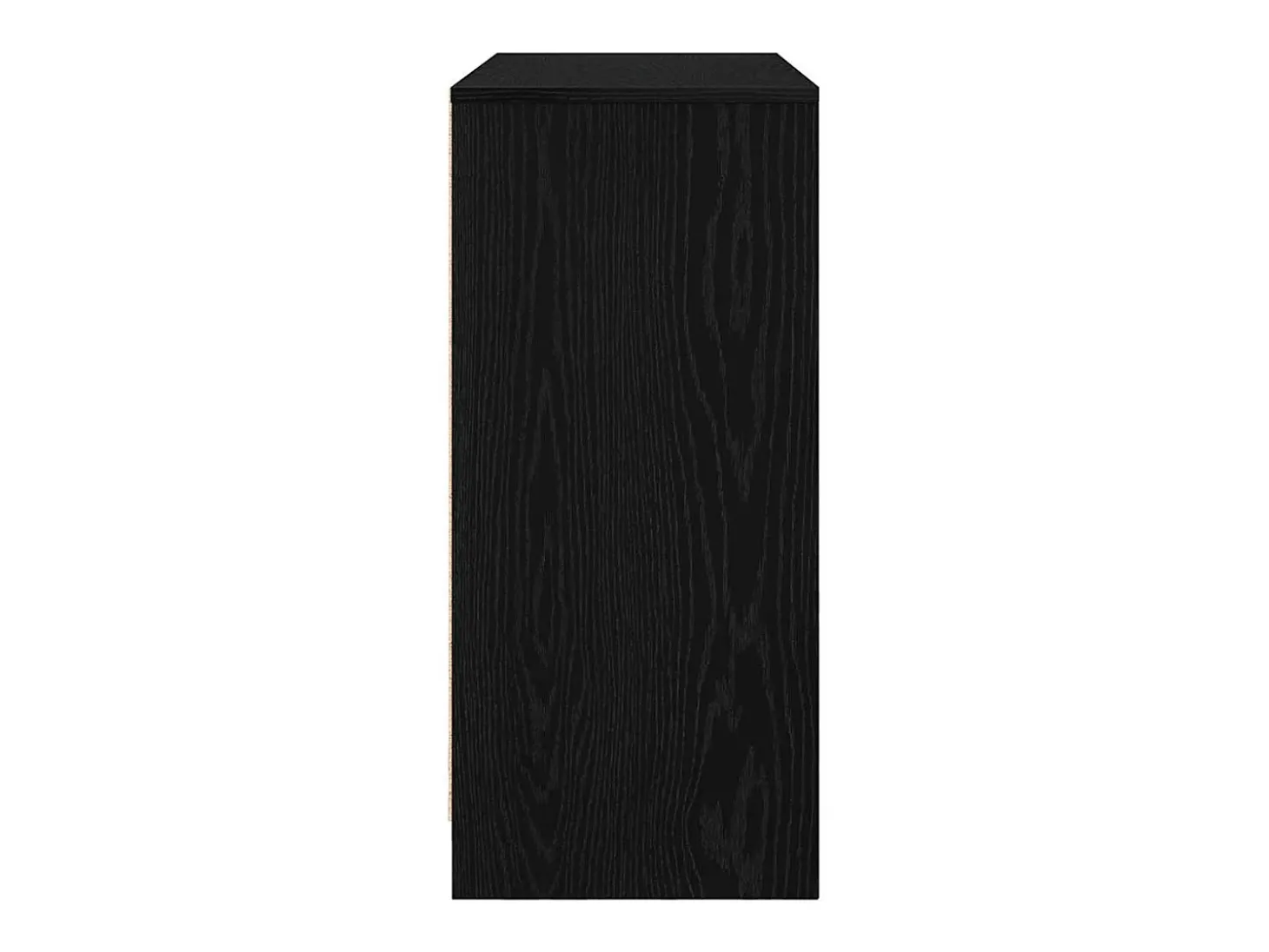 Aparador de roble negro 85x34x76 cm madera de ingeniería