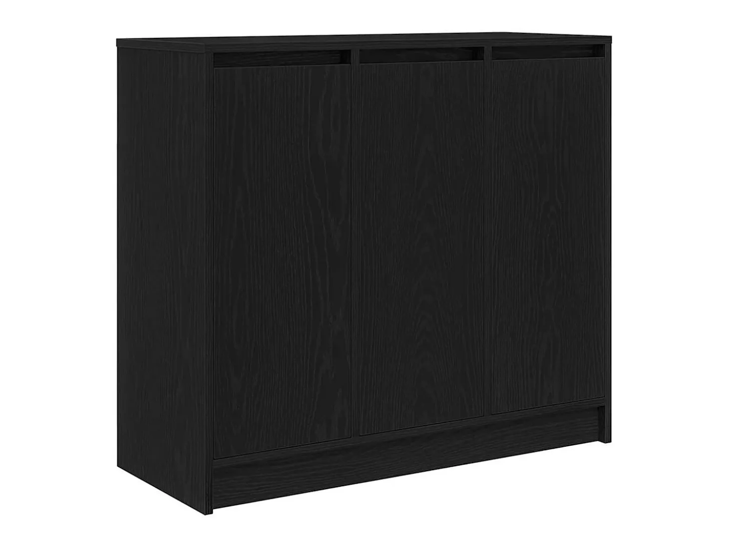 Aparador de roble negro 85x34x76 cm madera de ingeniería