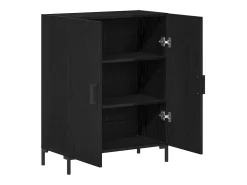 Aparador de Roble Negro 69,5x34x90 cm Madera reconstituida