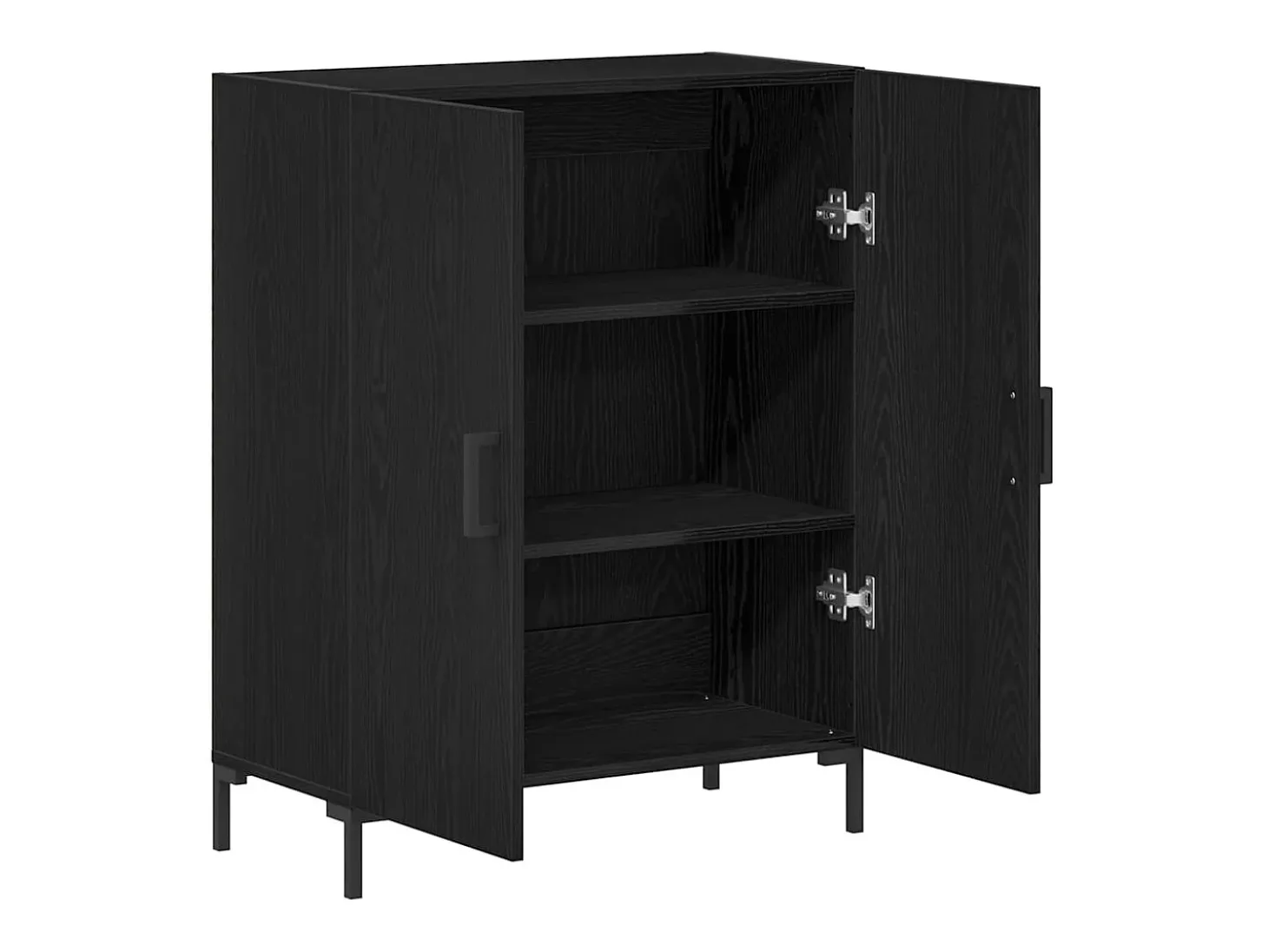 Aparador de Roble Negro 69,5x34x90 cm Madera reconstituida