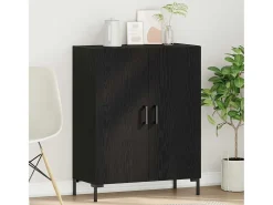 Aparador de Roble Negro 69,5x34x90 cm Madera reconstituida