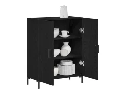 Aparador de Roble Negro 69,5x34x90 cm Madera reconstituida