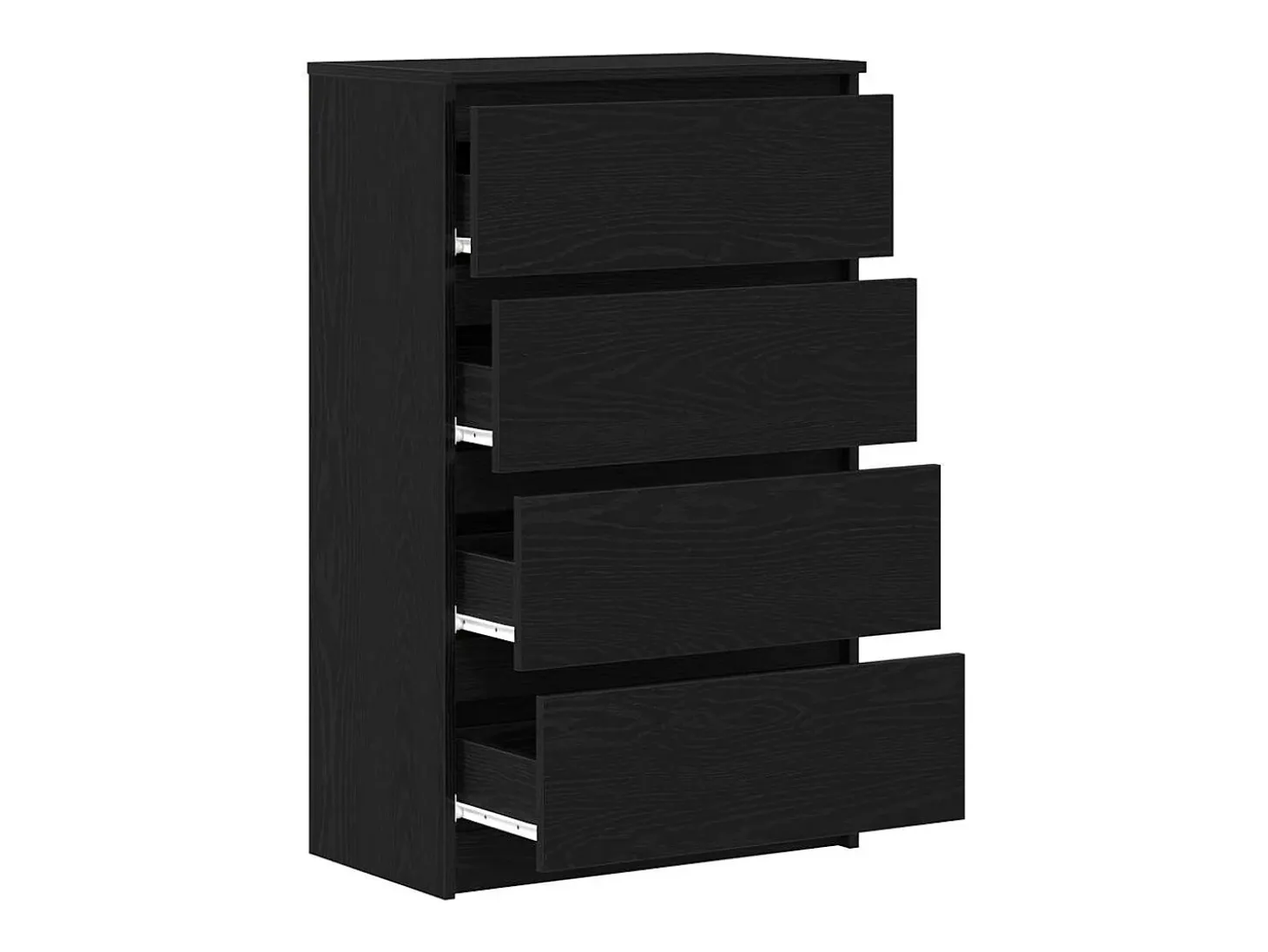 Aparador de roble negro 60x35x98,5 cm madera de ingeniería