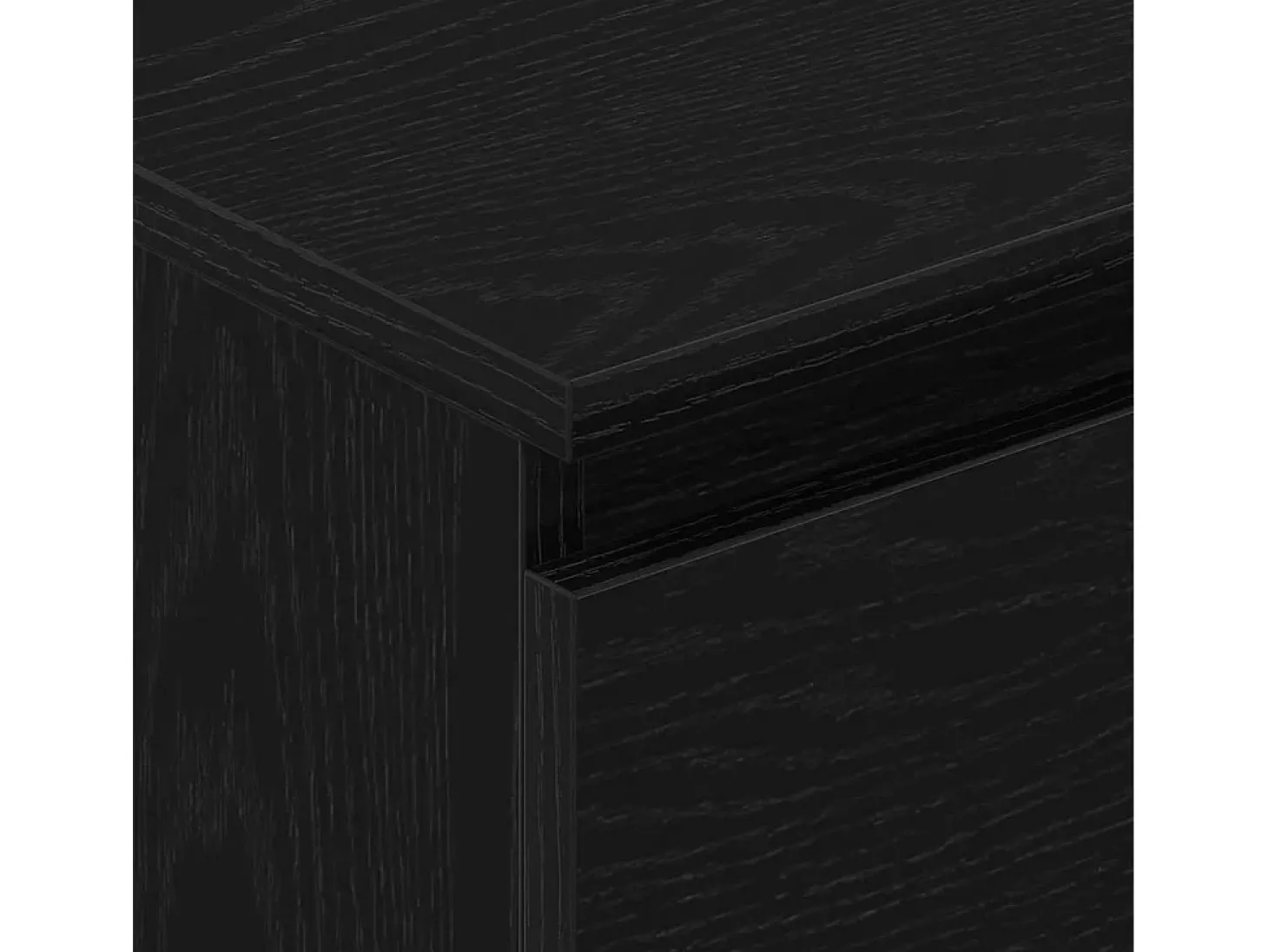Aparador de roble negro 60x35x98,5 cm madera de ingeniería