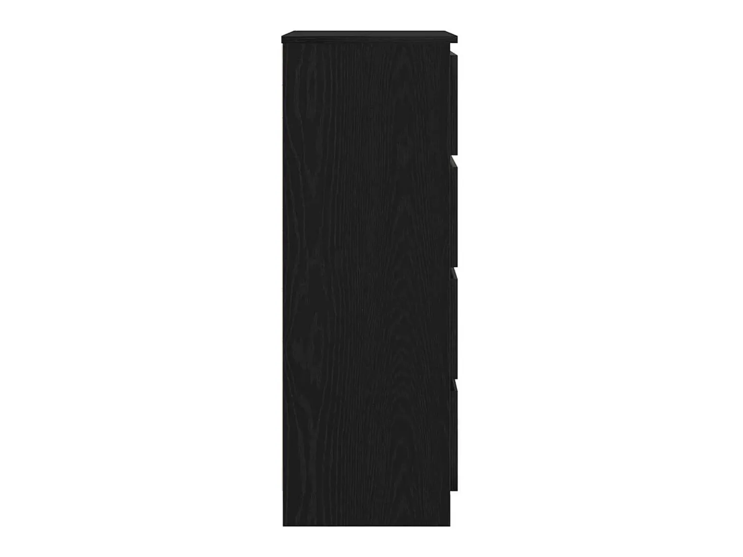 Aparador de roble negro 60x35x98,5 cm madera de ingeniería