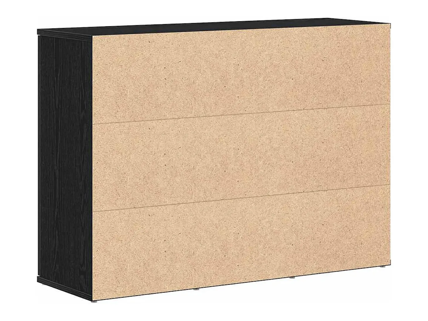 Aparador de roble negro 91x29,5x65 cm madera de ingeniería