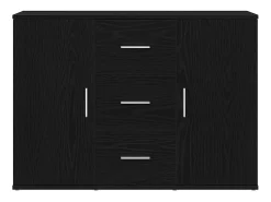 Aparador de roble negro 91x29,5x65 cm madera de ingeniería
