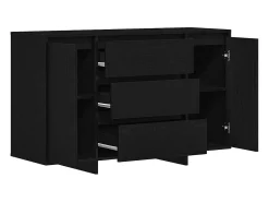 Aparador de roble negro 120x41x75 cm Madera de ingeniería