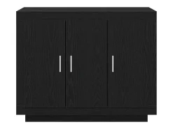 Aparador de Roble Negro 92x35x75 cm Madera Laminada