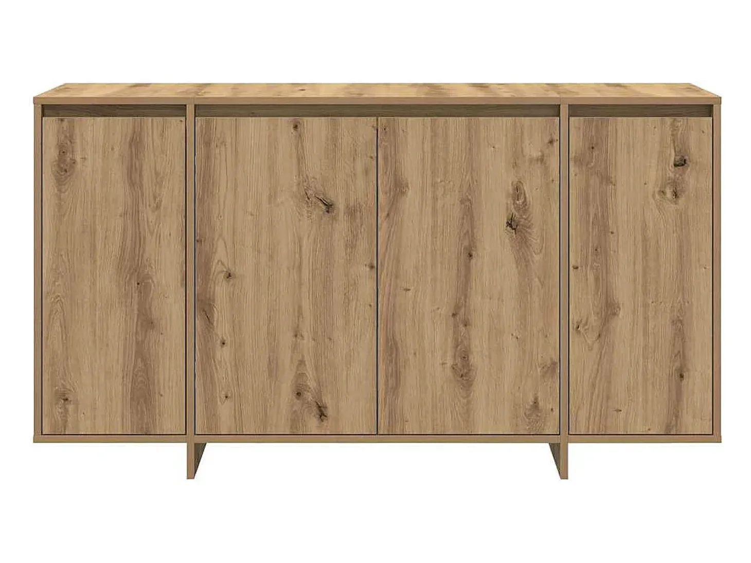 Aparador de roble Roble artesanal Madera compuesta 135 x 41 x 75 cm