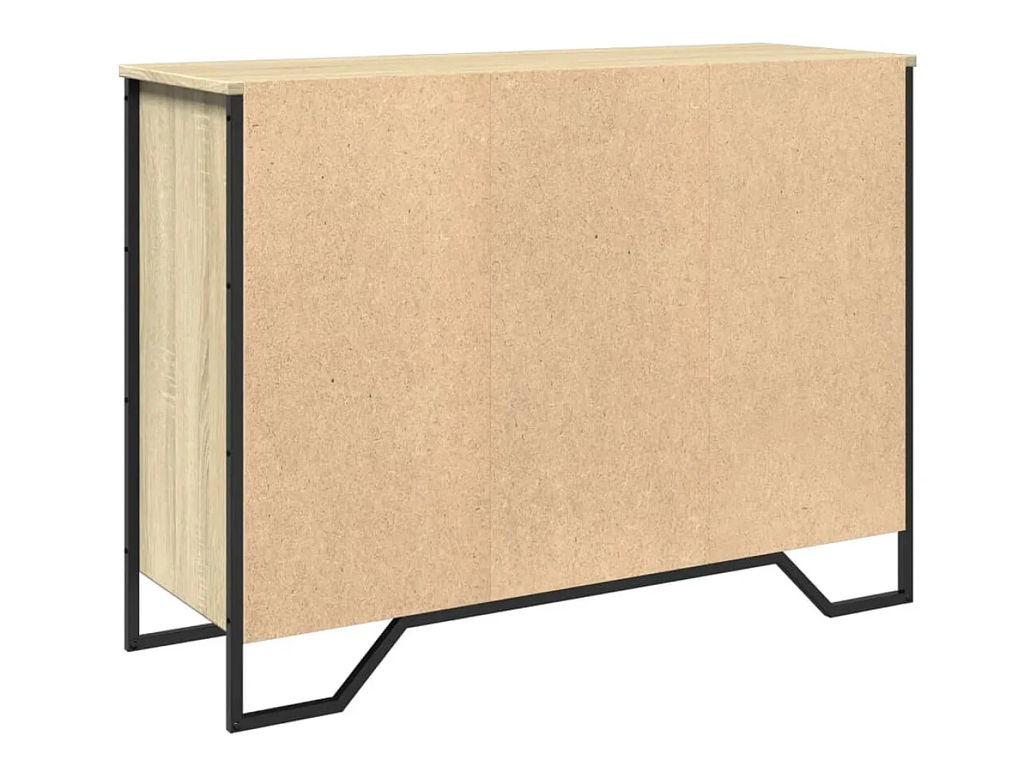 Aparador de roble Sonoma 101x35,5x74,5 cm madera de ingeniería