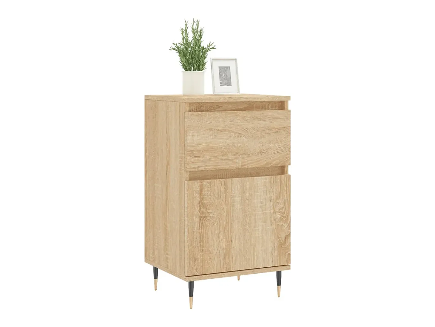 Aparador de roble Sonoma 40x35x70 cm madera de ingeniería