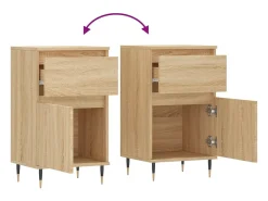 Aparador de roble Sonoma 40x35x70 cm madera de ingeniería