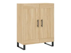 Aparador de roble Sonoma 69,5x34x90 cm madera de ingeniería