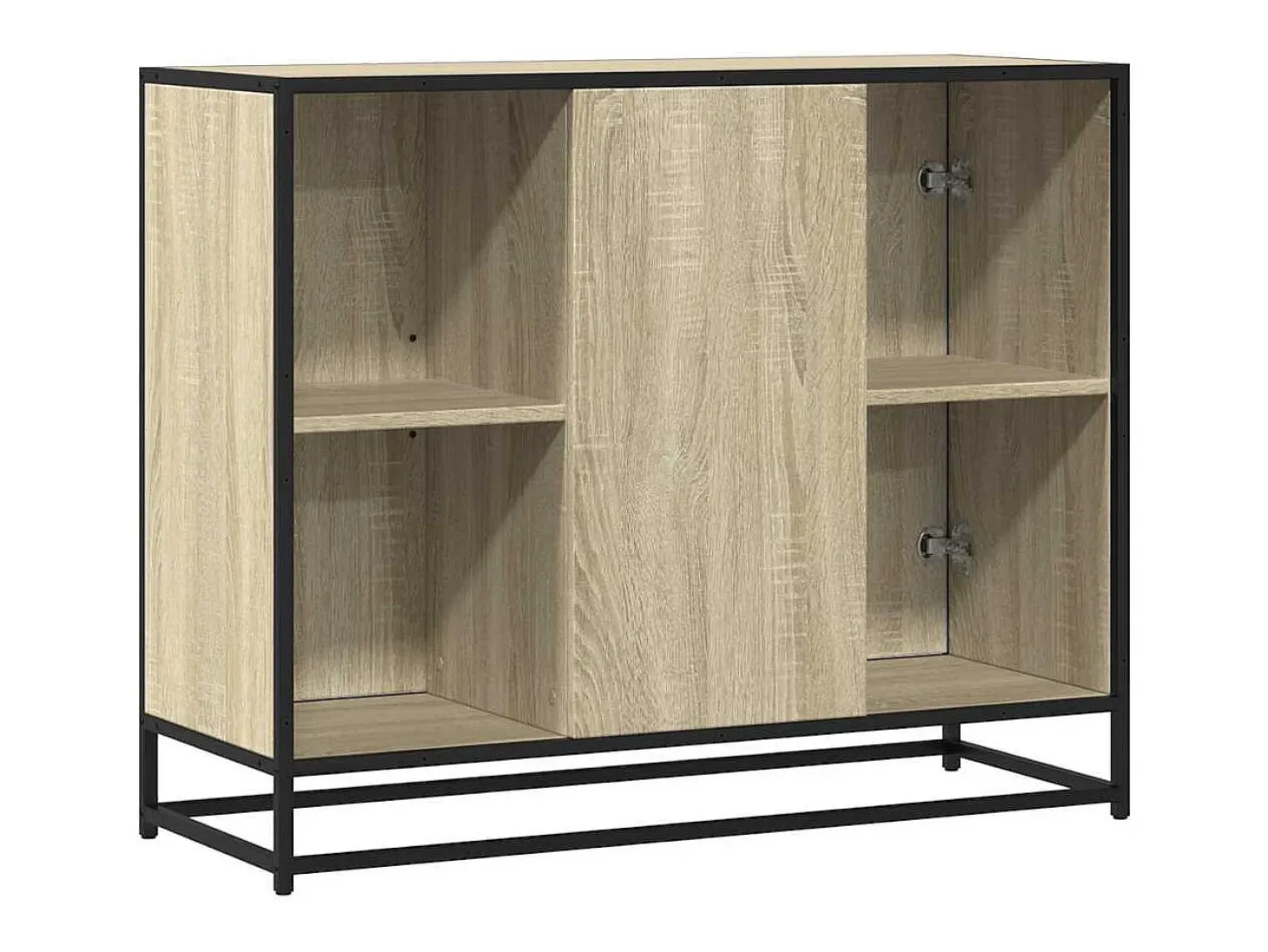 Aparador de roble Sonoma 92x35x76 cm madera de ingeniería