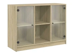 Aparador de roble Sonoma 102x37x75,5 cm madera de ingeniería