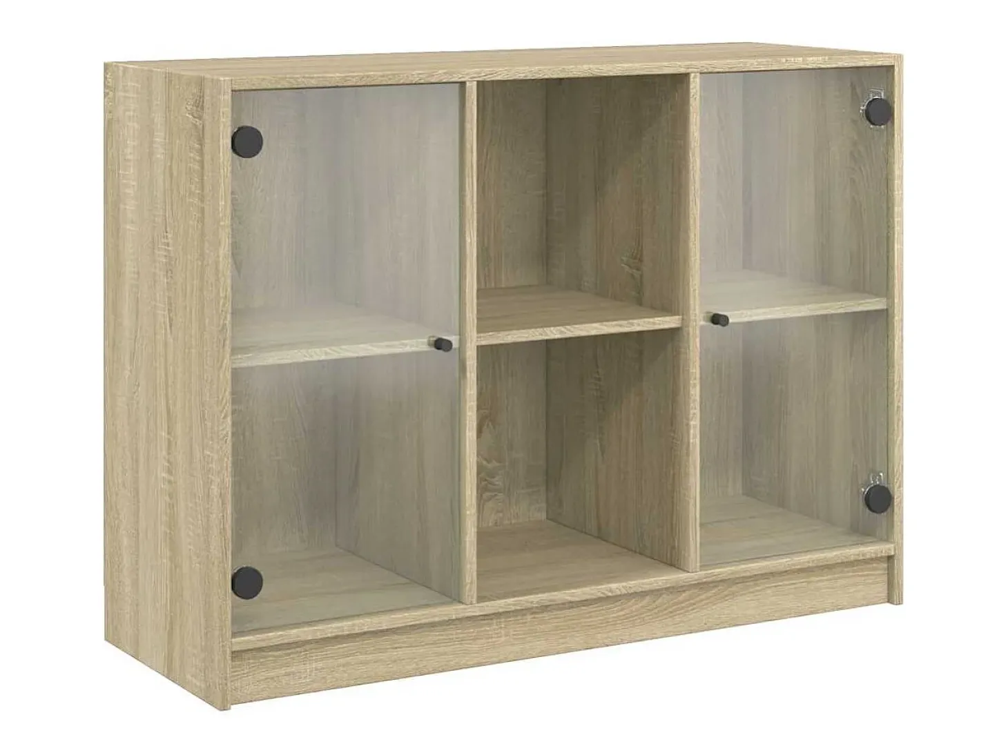 Aparador de roble Sonoma 102x37x75,5 cm madera de ingeniería