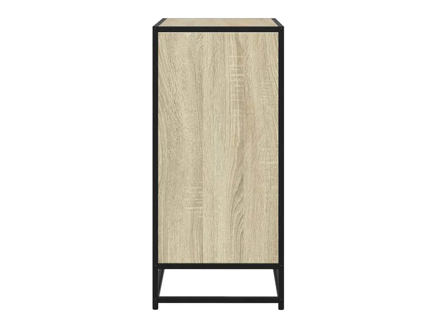Aparador de roble Sonoma 68x35x76 cm madera contrachapada y metal