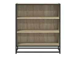 Aparador de roble Sonoma 68x35x76 cm madera contrachapada y metal