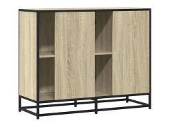 Aparador de roble Sonoma 92x35x76 cm madera de ingeniería