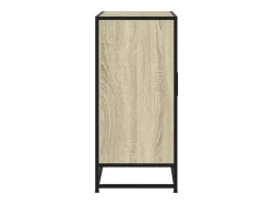 Aparador de roble Sonoma 68x35x76 cm madera contrachapada y metal