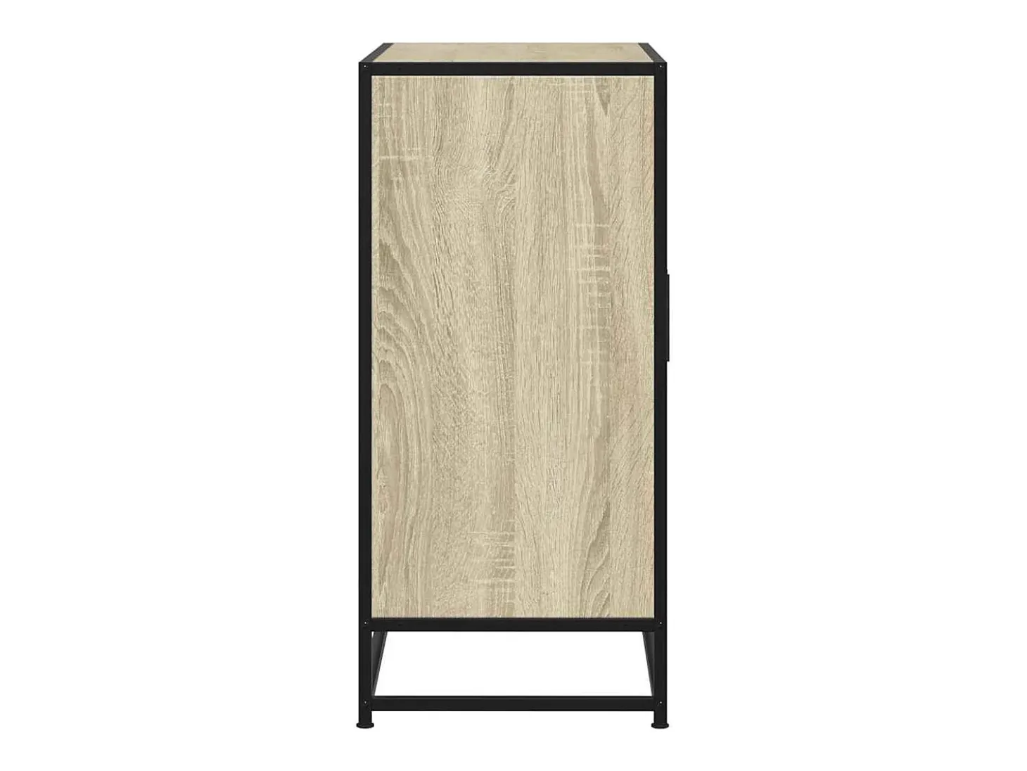 Aparador de roble Sonoma 68x35x76 cm madera contrachapada y metal