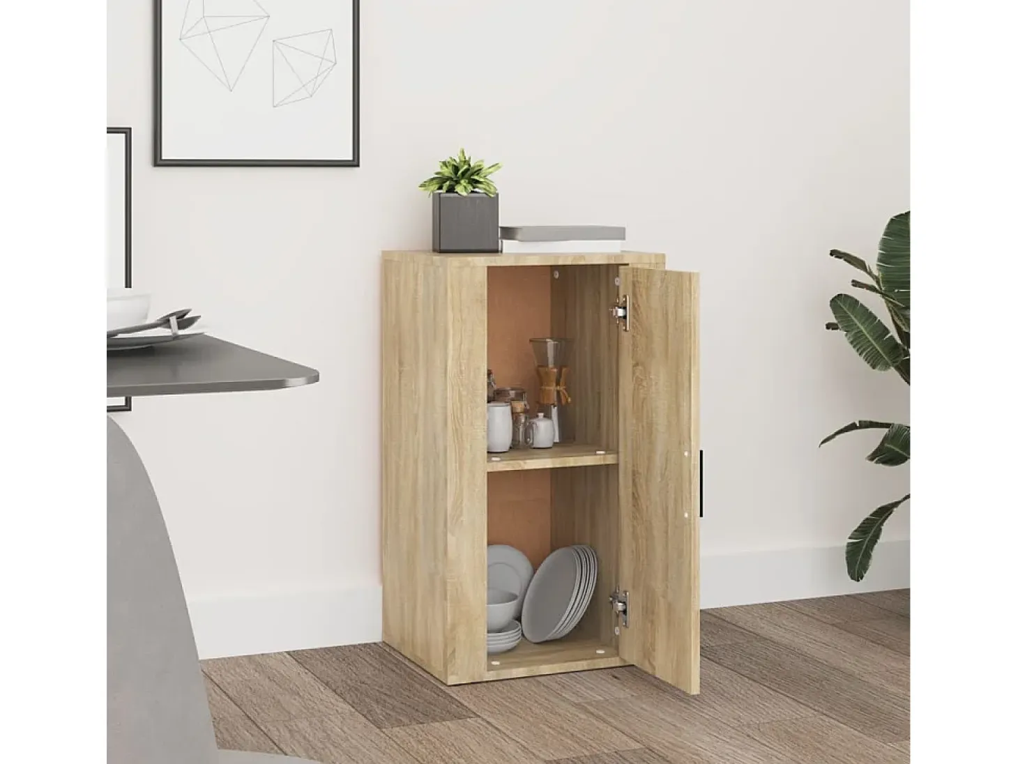 Aparador de roble Sonoma 40x33x70 cm Madera de ingeniería