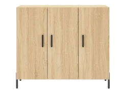 Aparador de roble Sonoma 90x34x80 cm madera de ingeniería