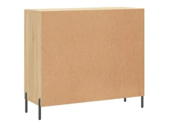 Aparador de roble Sonoma 90x34x80 cm madera de ingeniería