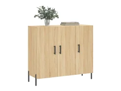 Aparador de roble Sonoma 90x34x80 cm madera de ingeniería