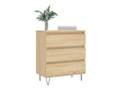 Aparador de roble Sonoma 60x35x70 cm Madera de ingeniería