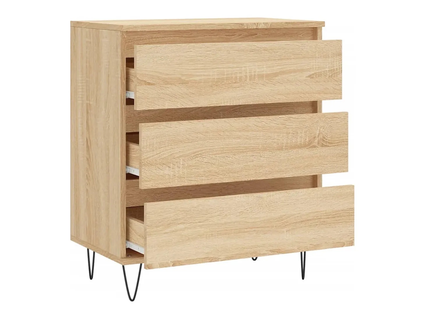 Aparador de roble Sonoma 60x35x70 cm Madera de ingeniería