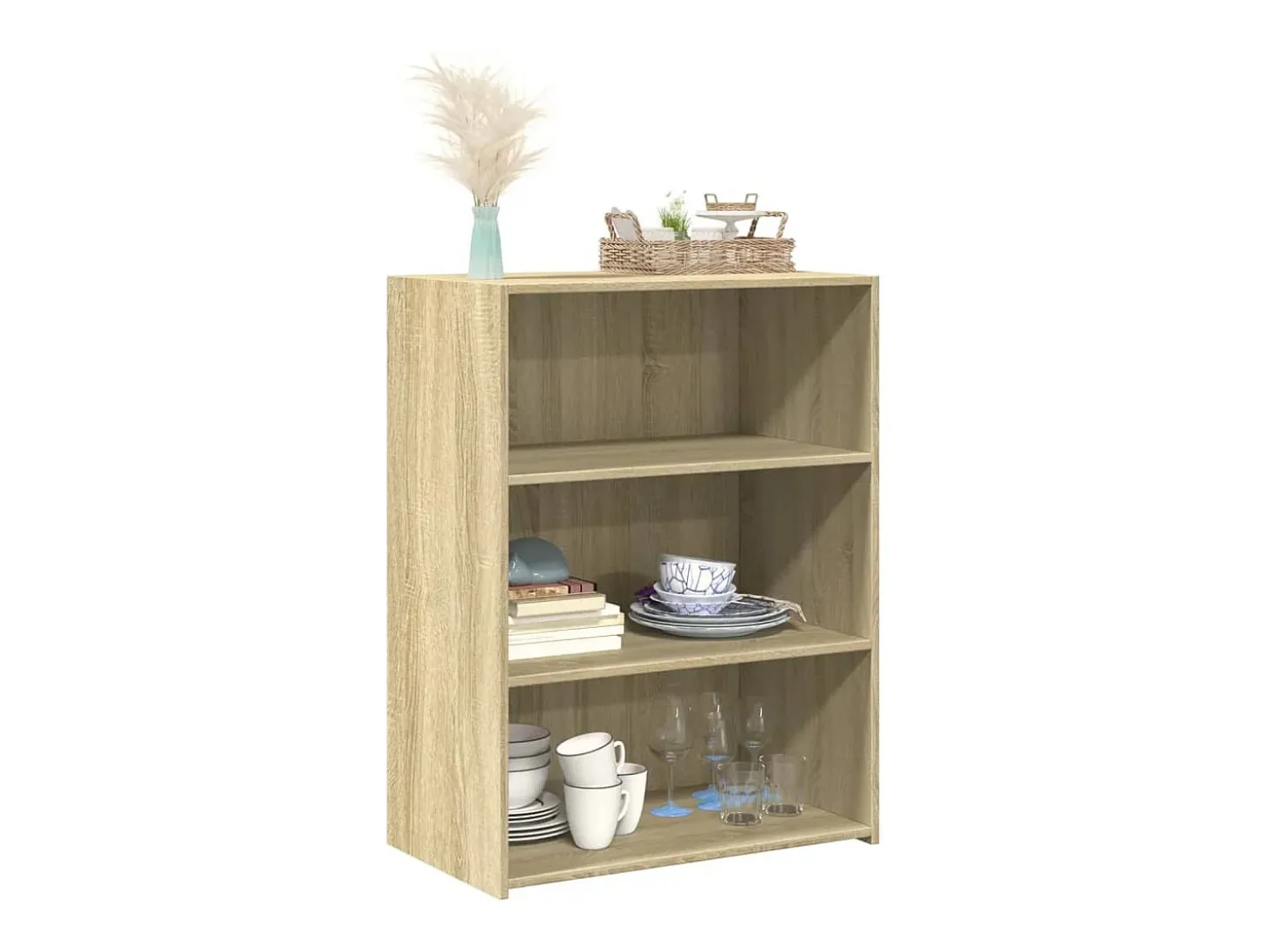Aparador de roble Sonoma 70x41x93 cm madera de ingeniería