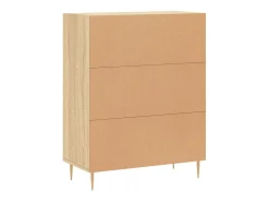 Aparador de roble Sonoma 69,5x34x90 cm madera de ingeniería