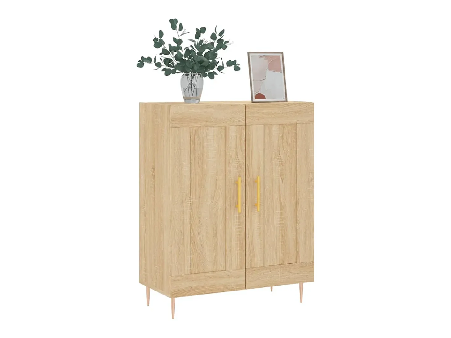 Aparador de roble Sonoma 69,5x34x90 cm madera de ingeniería
