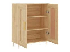 Aparador de roble Sonoma 69,5x34x90 cm madera de ingeniería