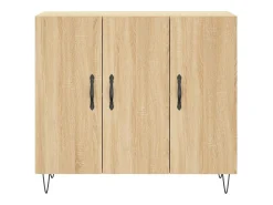 Aparador de roble Sonoma 90x34x80 cm madera de ingeniería