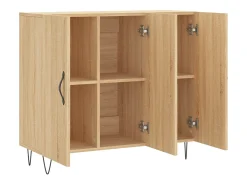 Aparador de roble Sonoma 90x34x80 cm madera de ingeniería