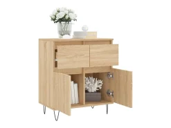 Aparador de roble Sonoma 60x35x70 cm Madera de ingeniería