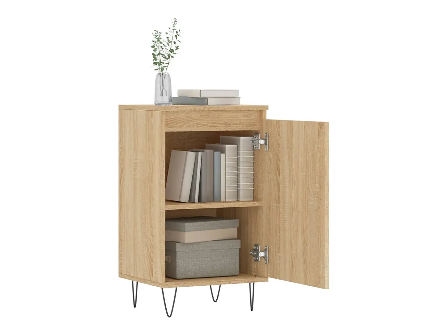 Aparador de roble Sonoma 40x35x70 cm madera de ingeniería