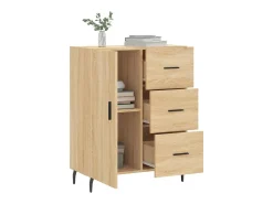 Aparador de roble Sonoma 69,5x34x90 cm madera de ingeniería