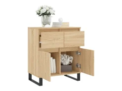Aparador de roble Sonoma 60x35x70 cm Madera de ingeniería