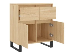 Aparador de roble Sonoma 60x35x70 cm Madera de ingeniería