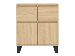 Aparador de roble Sonoma 60x35x70 cm Madera de ingeniería