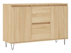 Aparador de roble Sonoma 104x35x70 cm madera de ingeniería