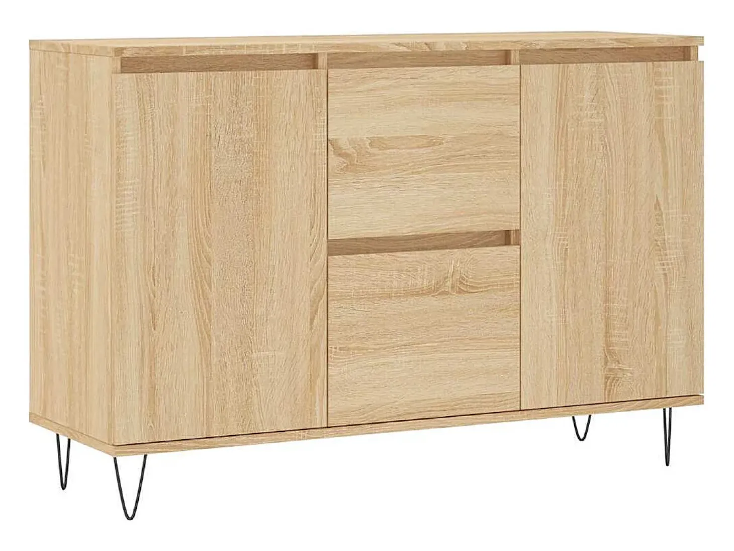 Aparador de roble Sonoma 104x35x70 cm madera de ingeniería