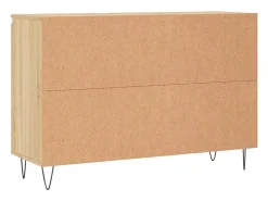 Aparador de roble Sonoma 104x35x70 cm madera de ingeniería