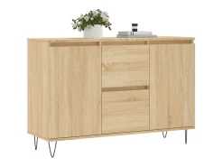 Aparador de roble Sonoma 104x35x70 cm madera de ingeniería
